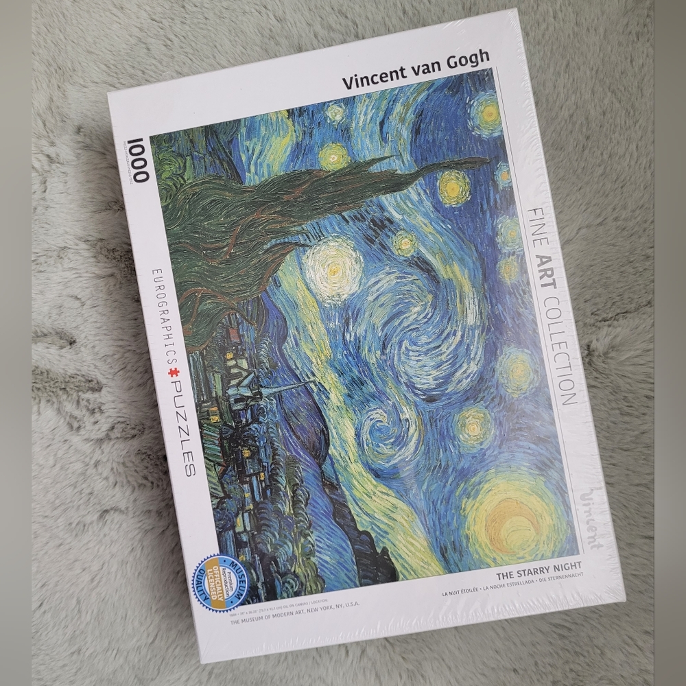NEW Starry Night by Vincent Van Gogh 1000 Pieces Puzzle By Eurographics Puzzles